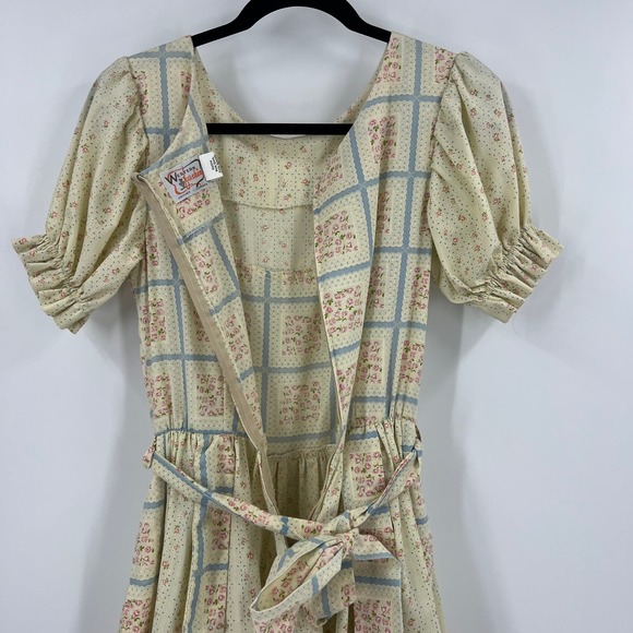 Vintage Western Fashions Prairie Calico Floral Square Dance Dress Layered 12 - Picture 11 of 13